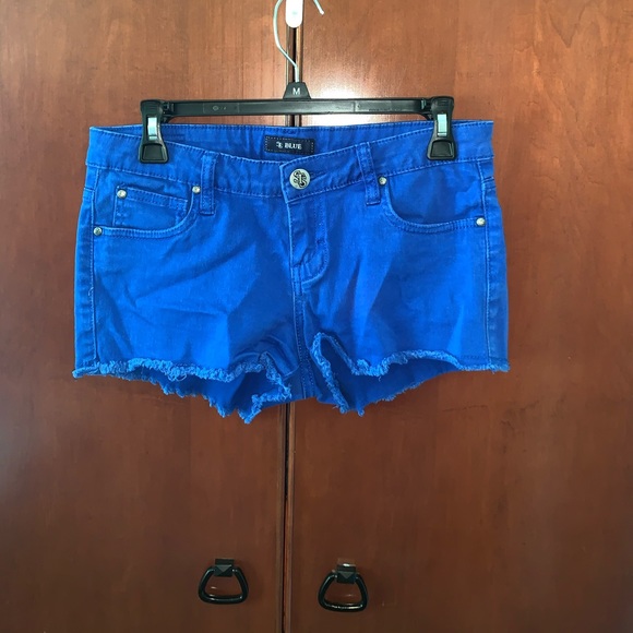 Blue, Denim shorts - Picture 1 of 2